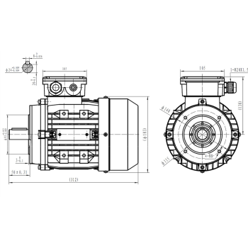 Silnik elektryczny 0,75kW 900 obr/min. 90B14